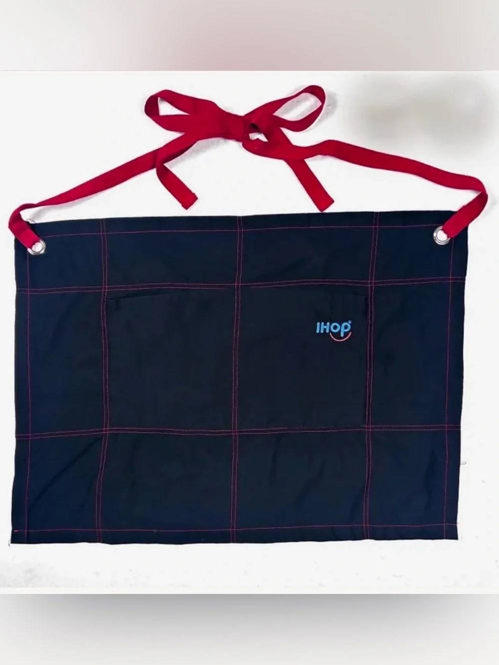 IHOP International House Of Pancakes Black Apron Double Sided Pockets Costume